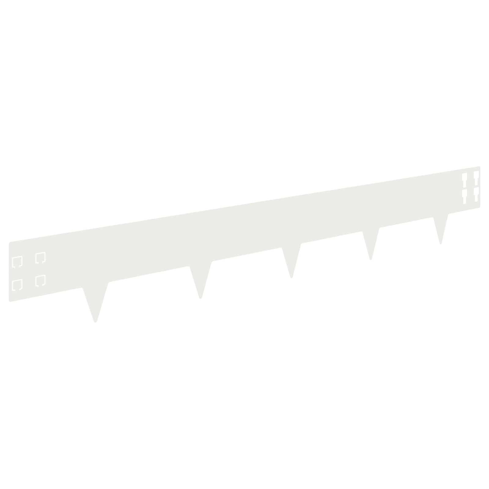 Bordura per Prato 10 pcs 100 x 15 cm Acciaio Bianco | homemem39