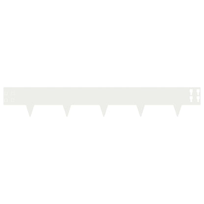 Bordura per Prato 10 pcs 100 x 15 cm Acciaio Bianco | homemem39