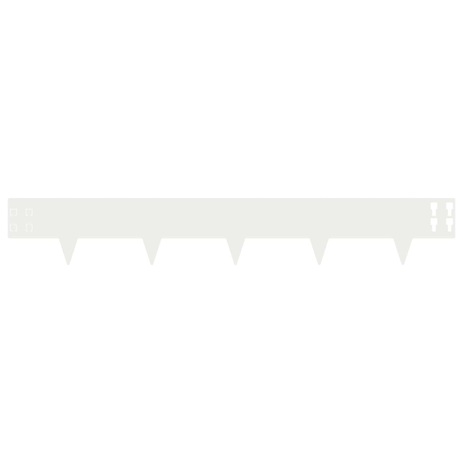 Bordura per Prato 20 pcs 100 x 15 cm Acciaio Bianco | homemem39