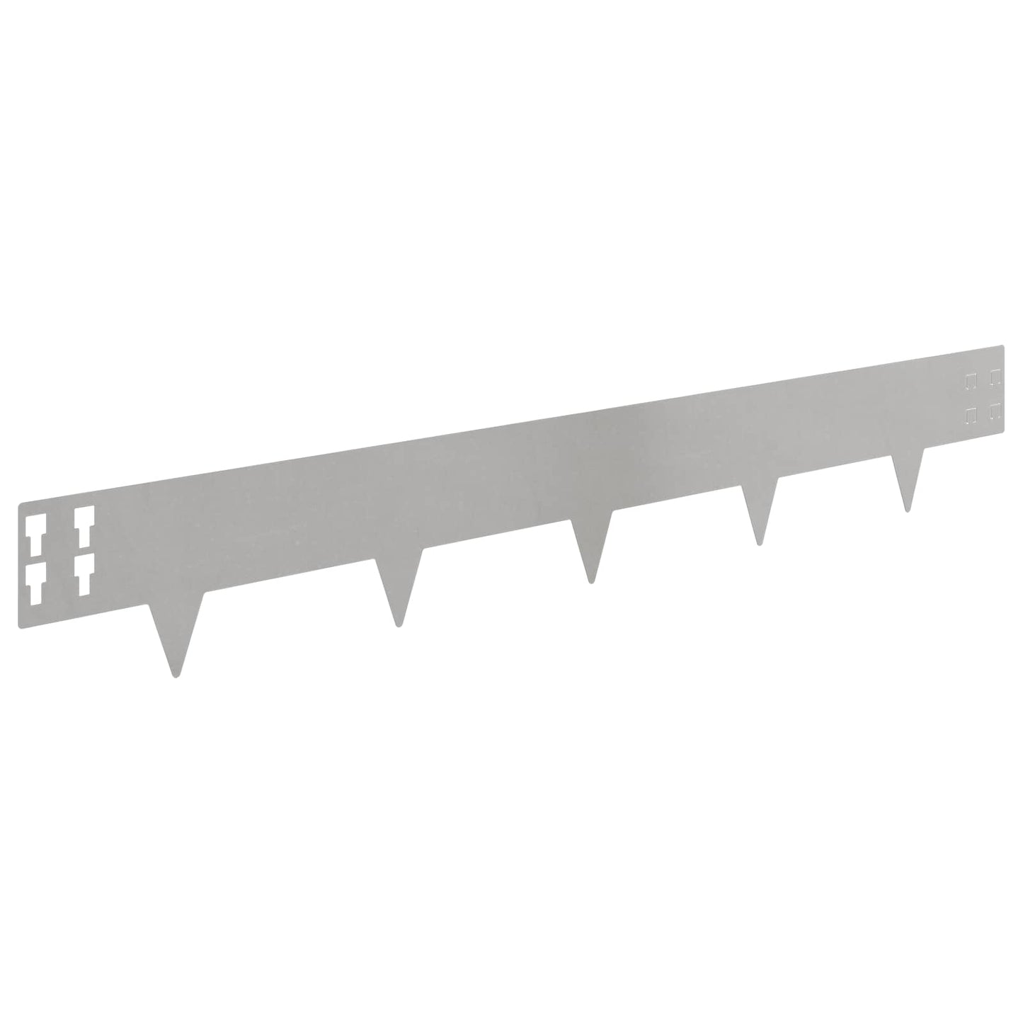 Bordura per Prato 20 pcs 100 x 15 cm Acciaio Argento | homemem39