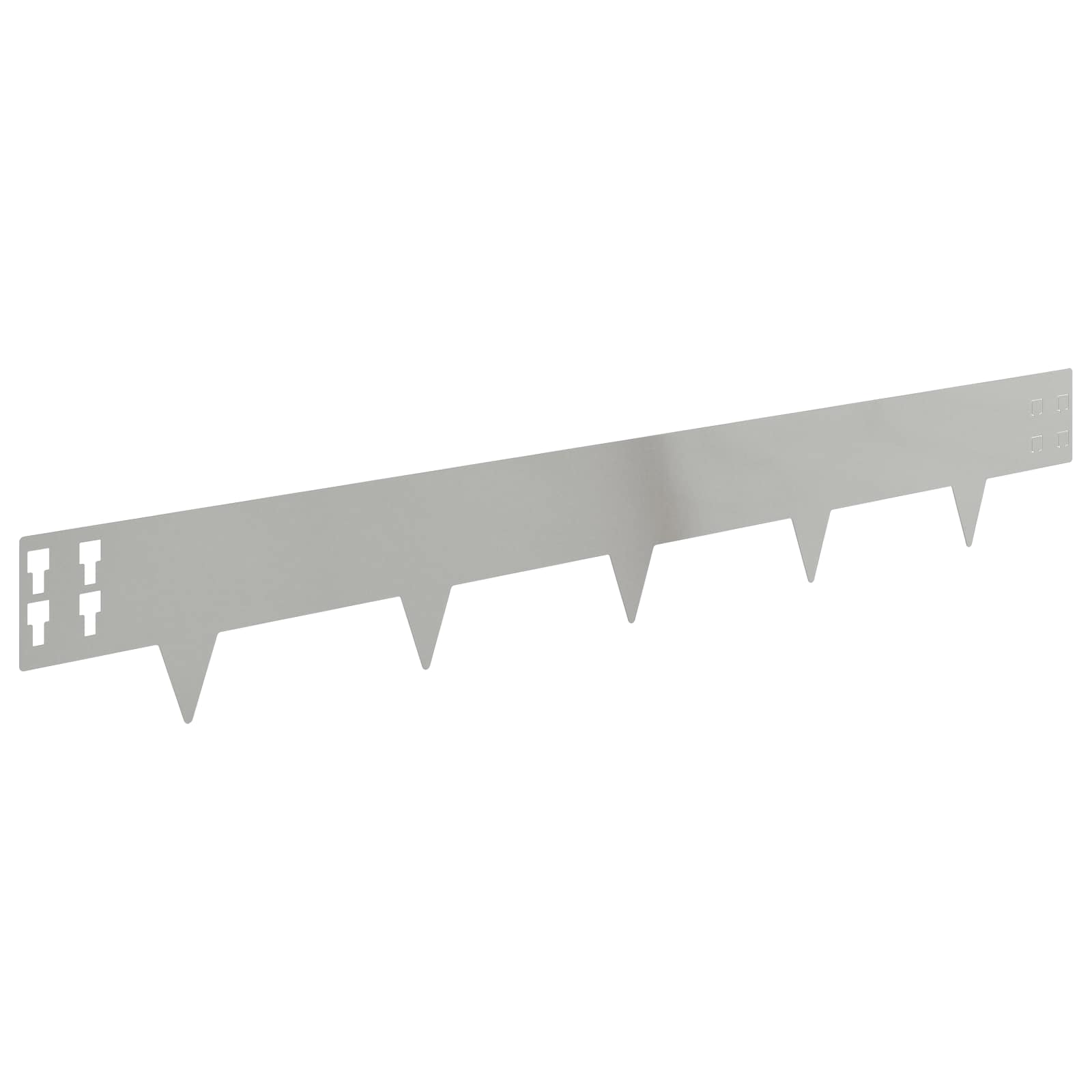 Bordura per Prato 10 pcs 100 x 15 cm Acciaio Argento | homemem39