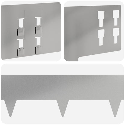 Bordura per Prato 20 pcs 100 x 15 cm Acciaio Argento | homemem39