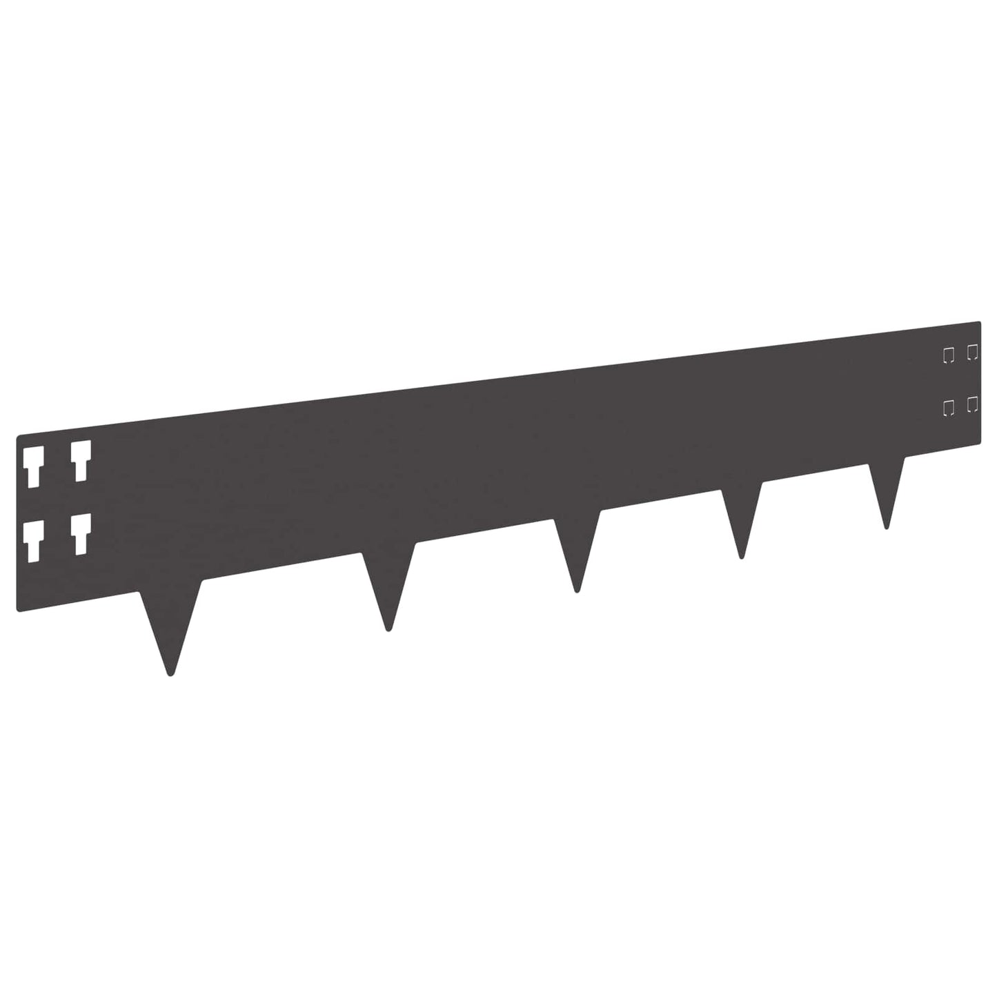 Bordura per Prato 10 pcs 100 x 20 cm Acciaio Nero | homemem39