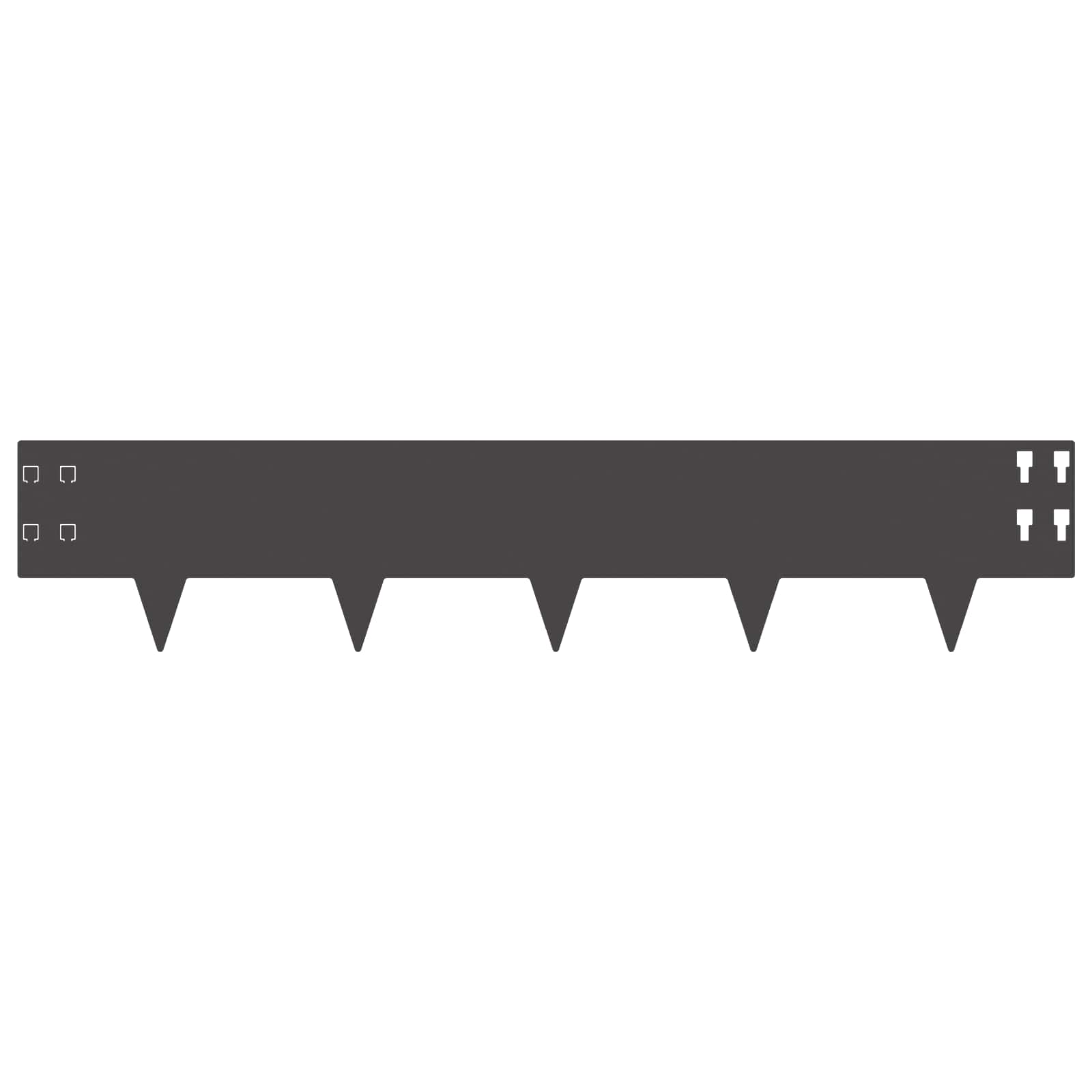 Bordura per Prato 20 pcs 100 x 20 cm Acciaio Nero | homemem39
