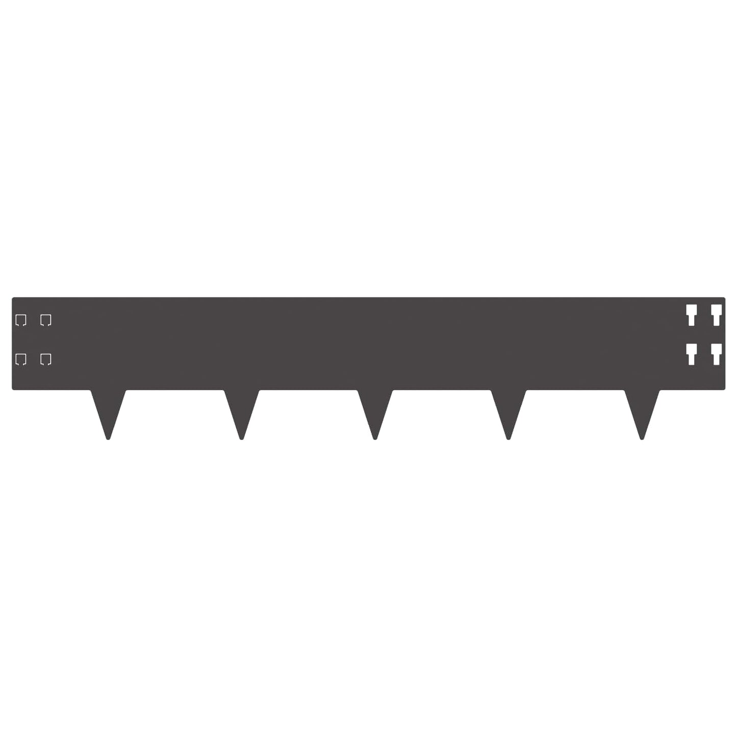 Bordura per Prato 30 pcs 100 x 20 cm Acciaio Nero | homemem39