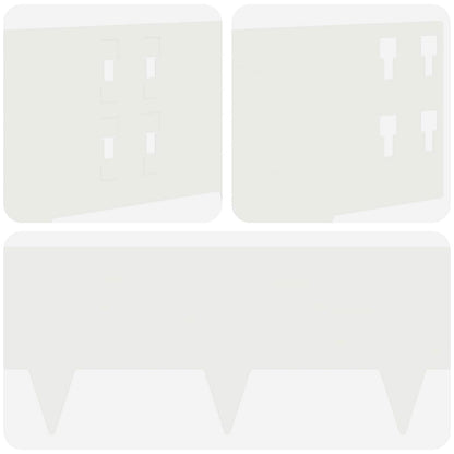 Bordura per Prato 10 pcs 100 x 20 cm Acciaio Bianco