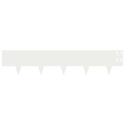 Bordura per Prato 10 pcs 100 x 20 cm Acciaio Bianco | homemem39