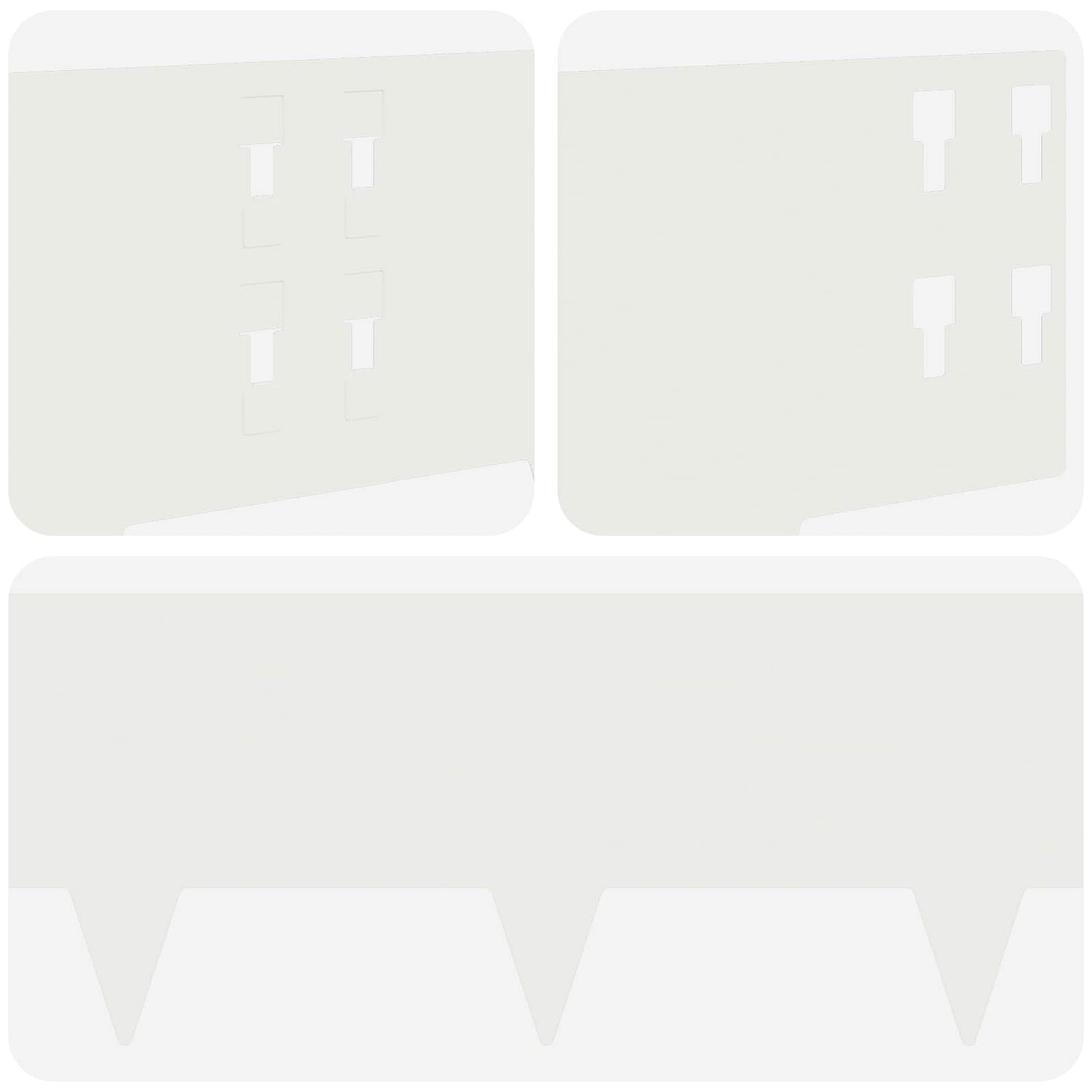 Bordura per Prato 30 pcs 100 x 20 cm Acciaio Bianco | homemem39