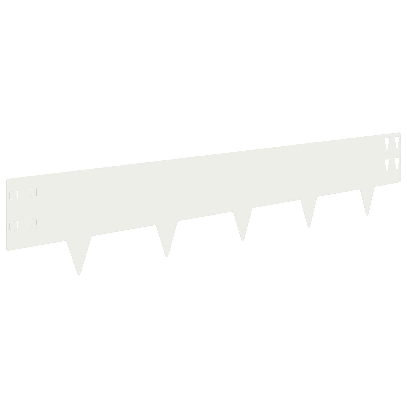 Bordura per Prato 30 pcs 100 x 20 cm Acciaio Bianco | homemem39
