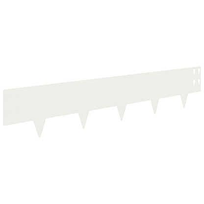 Bordura per Prato 30 pcs 100 x 20 cm Acciaio Bianco | homemem39