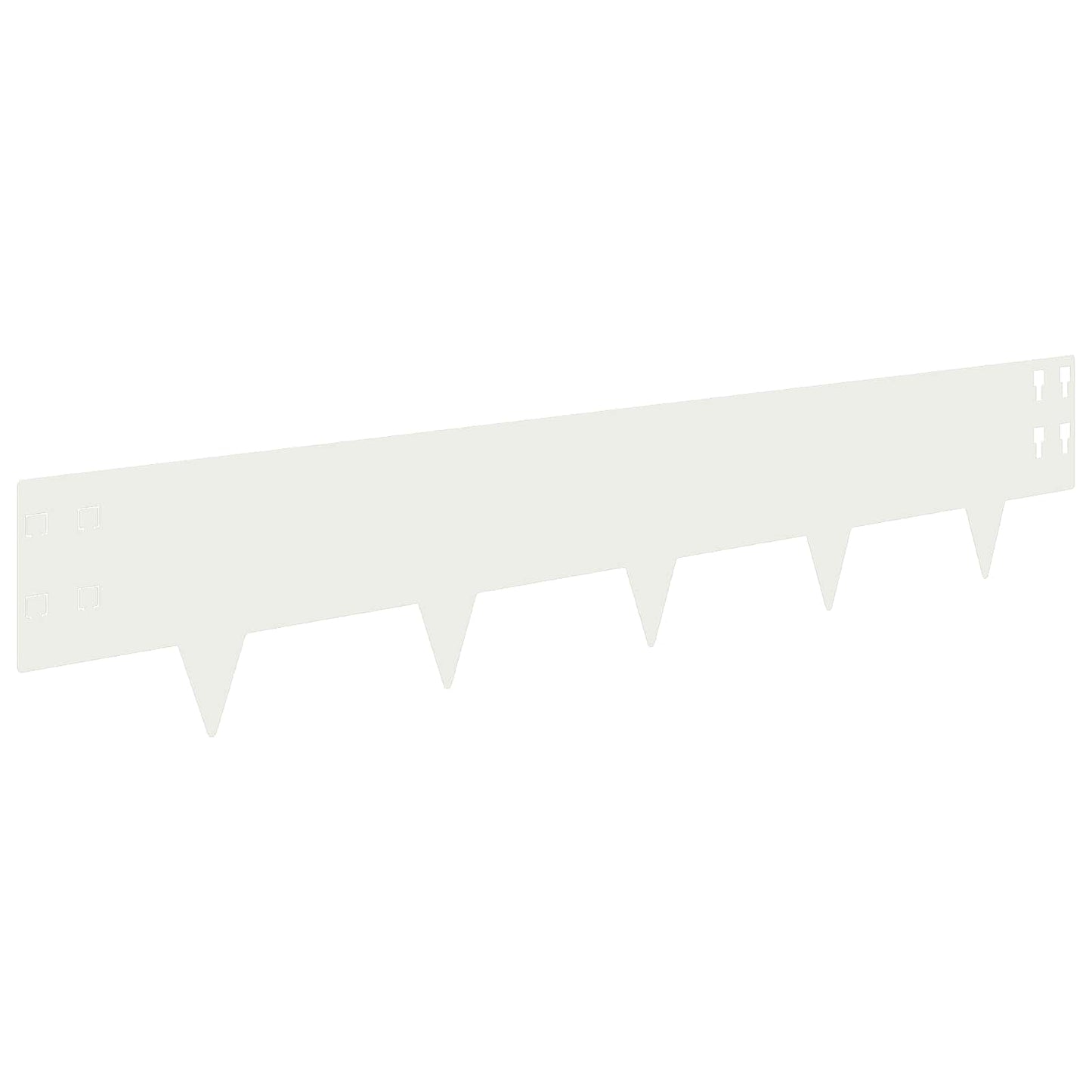 Bordura per Prato 50 pcs 100 x 20 cm Acciaio Bianco | homemem39