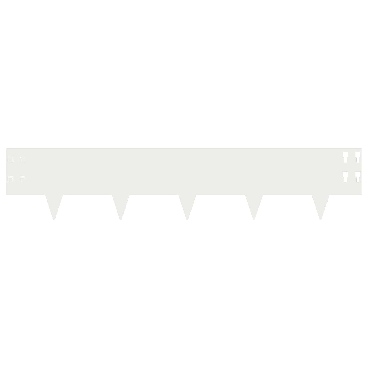 Bordura per Prato 50 pcs 100 x 20 cm Acciaio Bianco | homemem39