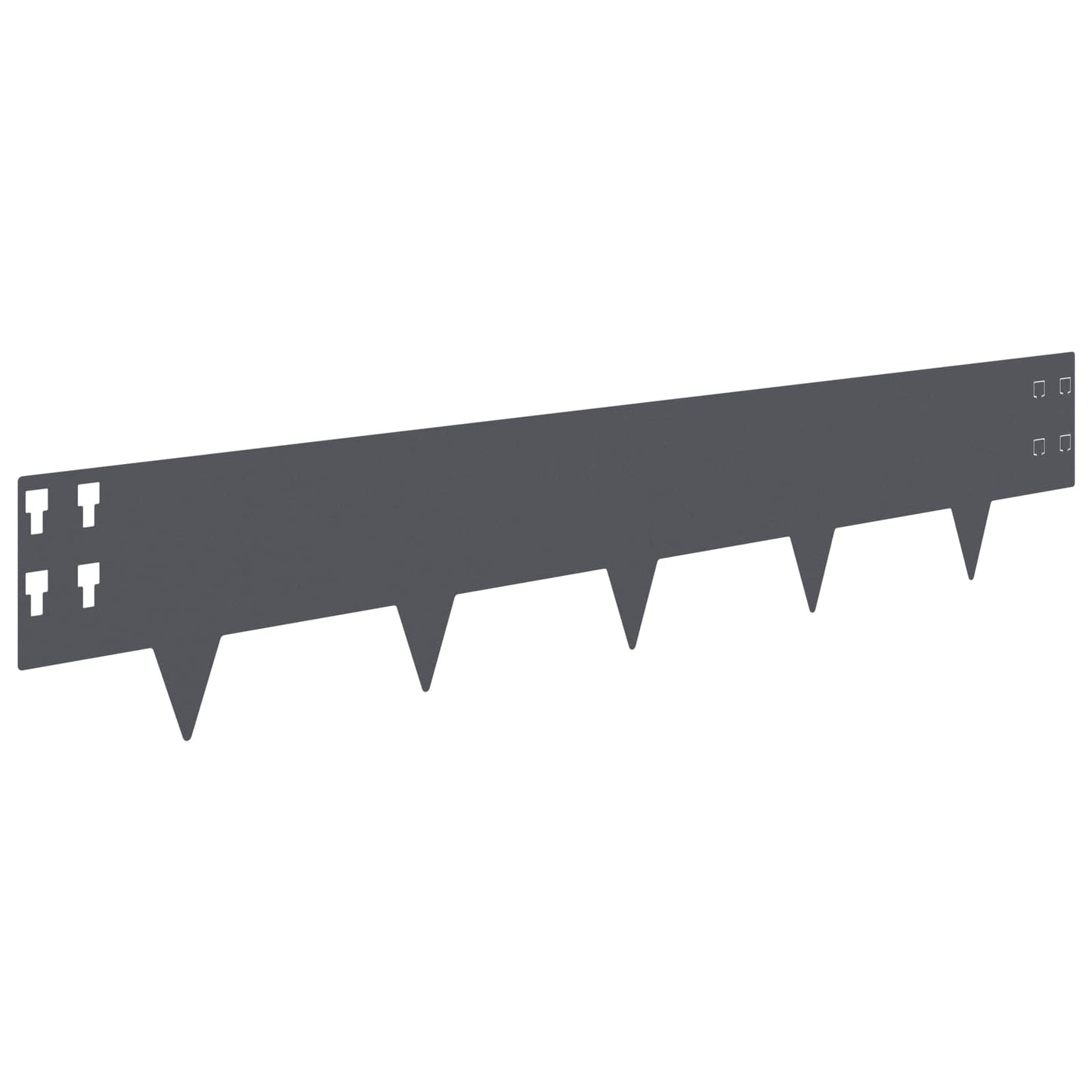 Bordura per Prato 30 pcs 100 x 20 cm Acciaio Antracite | homemem39