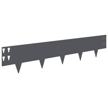 Bordura per Prato 30 pcs 100 x 20 cm Acciaio Antracite | homemem39