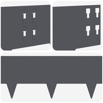 Bordura per Prato 50 pcs 100 x 20 cm Acciaio Antracite | homemem39