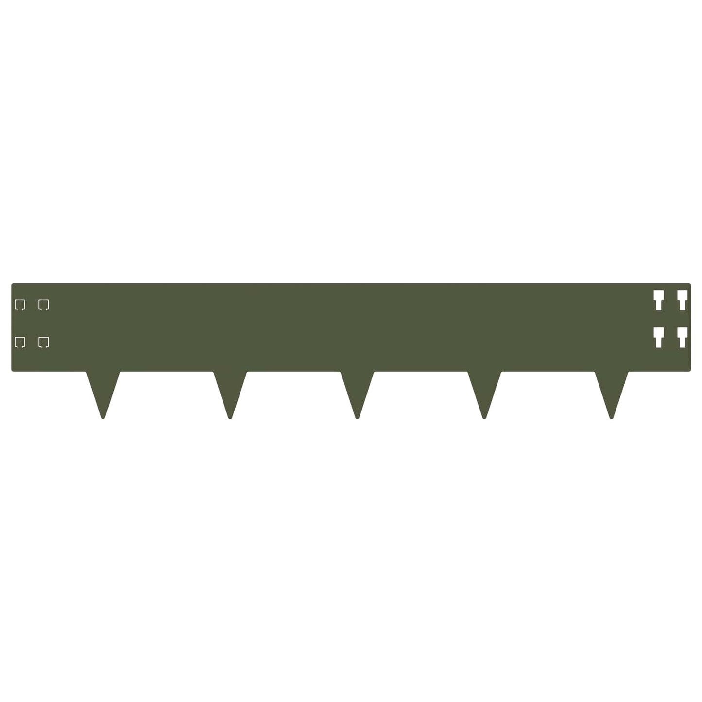 Bordura per Prato 10 pcs 100 x 20 cm Acciaio Verde Oliva | homemem39