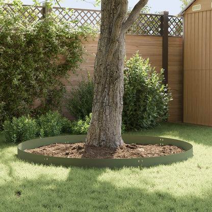 Bordura per Prato 20 pcs 100 x 20 cm Acciaio Verde Oliva | homemem39