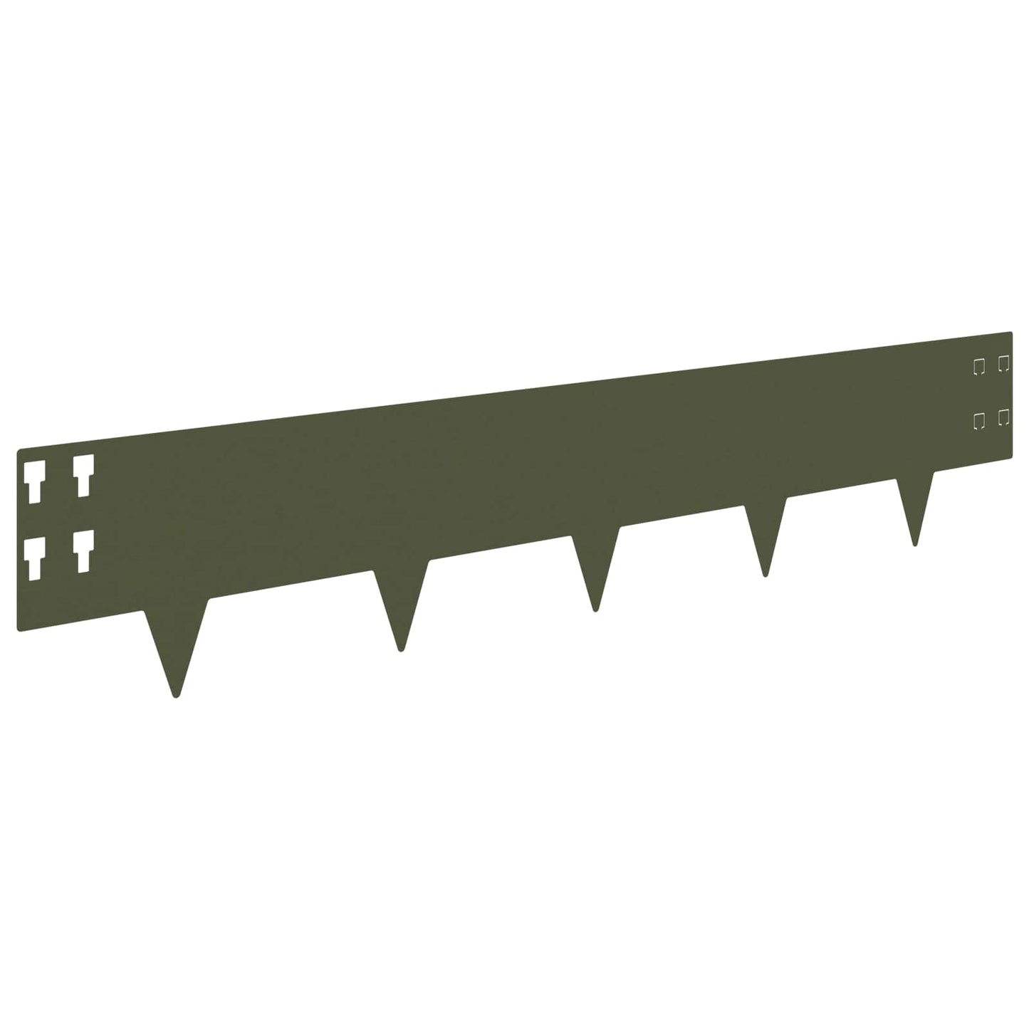 Bordura per Prato 20 pcs 100 x 20 cm Acciaio Verde Oliva | homemem39