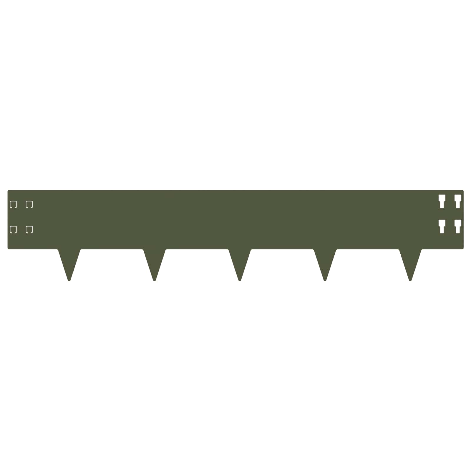 Bordura per Prato 20 pcs 100 x 20 cm Acciaio Verde Oliva | homemem39