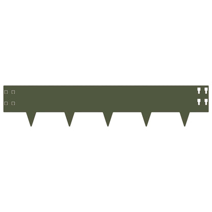 Bordura per Prato 20 pcs 100 x 20 cm Acciaio Verde Oliva | homemem39