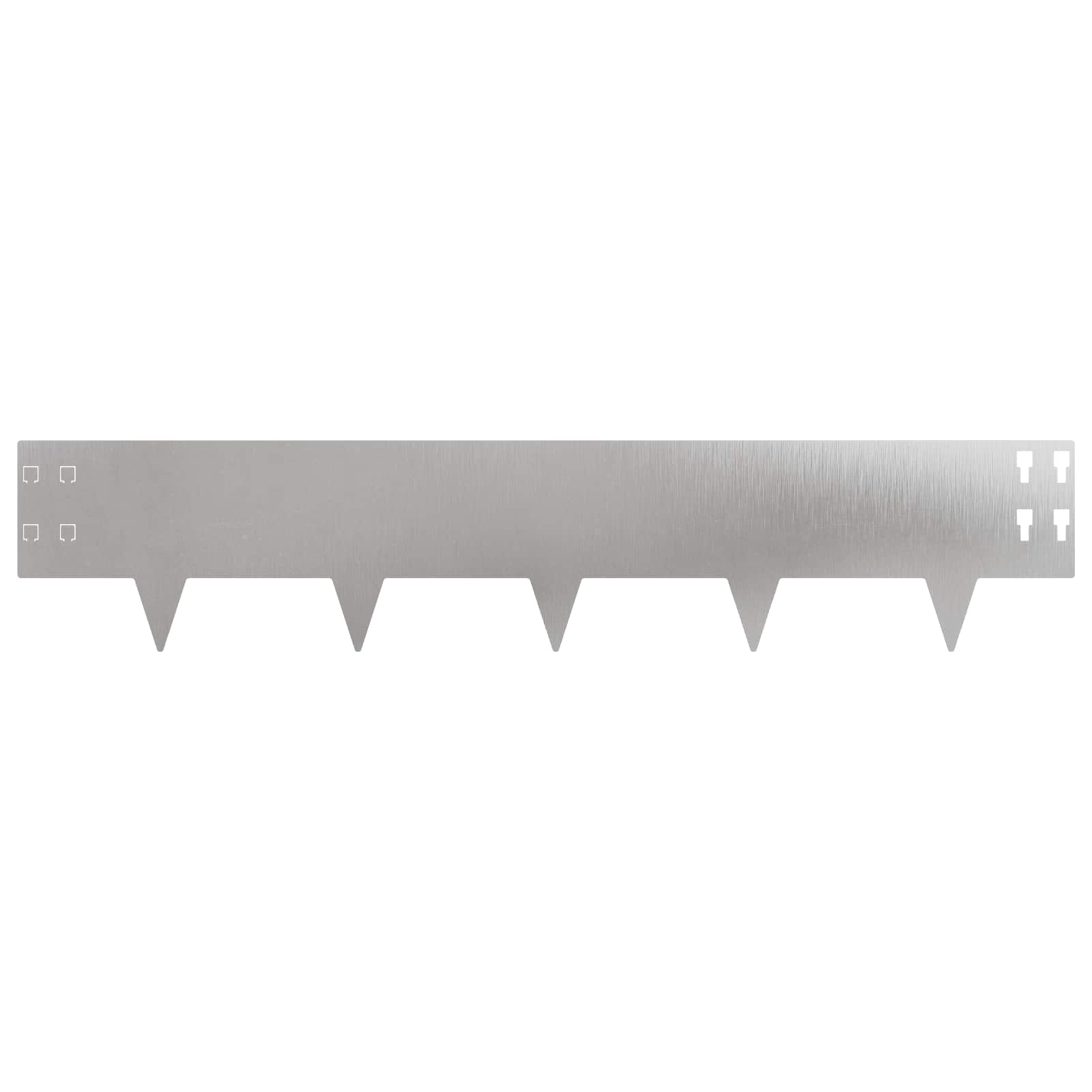Bordura per Prato 30 pcs 100 x 20 cm Acciaio Argento | homemem39