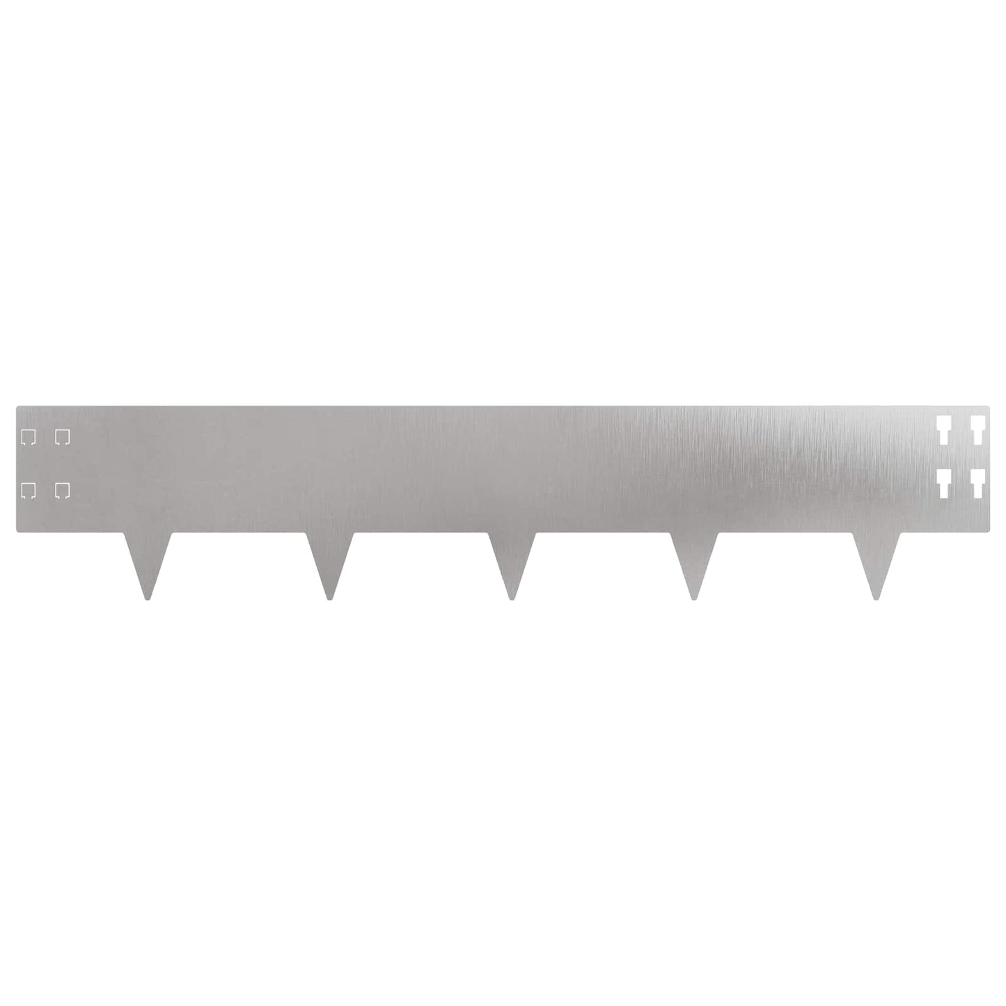 Bordura per Prato 50 pcs 100 x 20 cm Acciaio Argento | homemem39