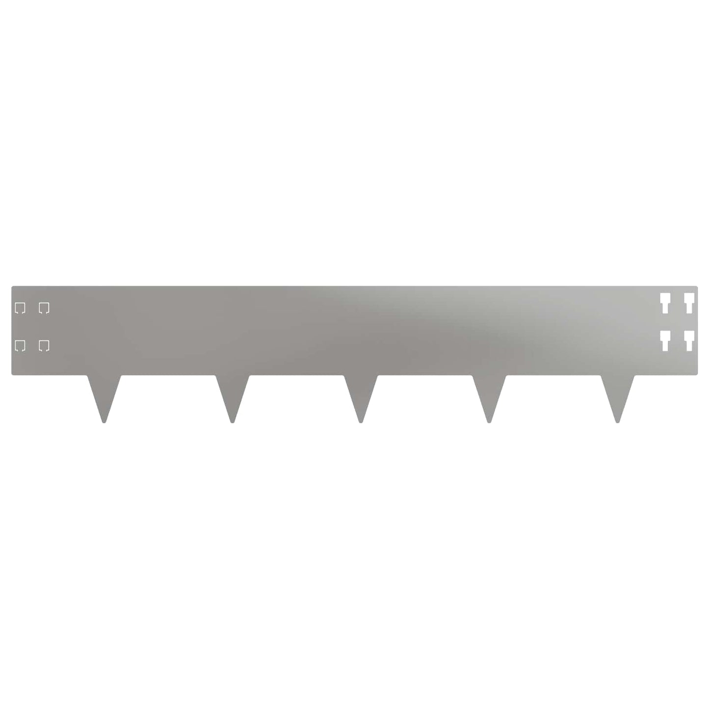 Bordura per Prato 20 pcs 100 x 20 cm Acciaio Argento | homemem39