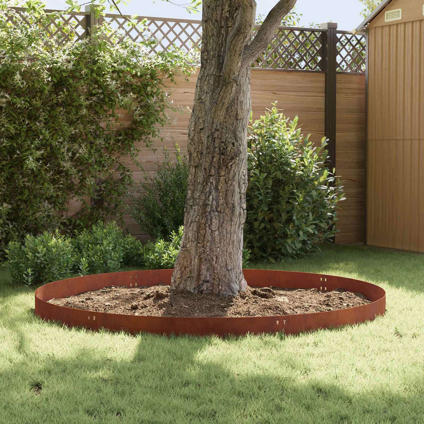 Bordura per Prato 30 pcs 100 x 20 cm Acciaio Ruggine | homemem39