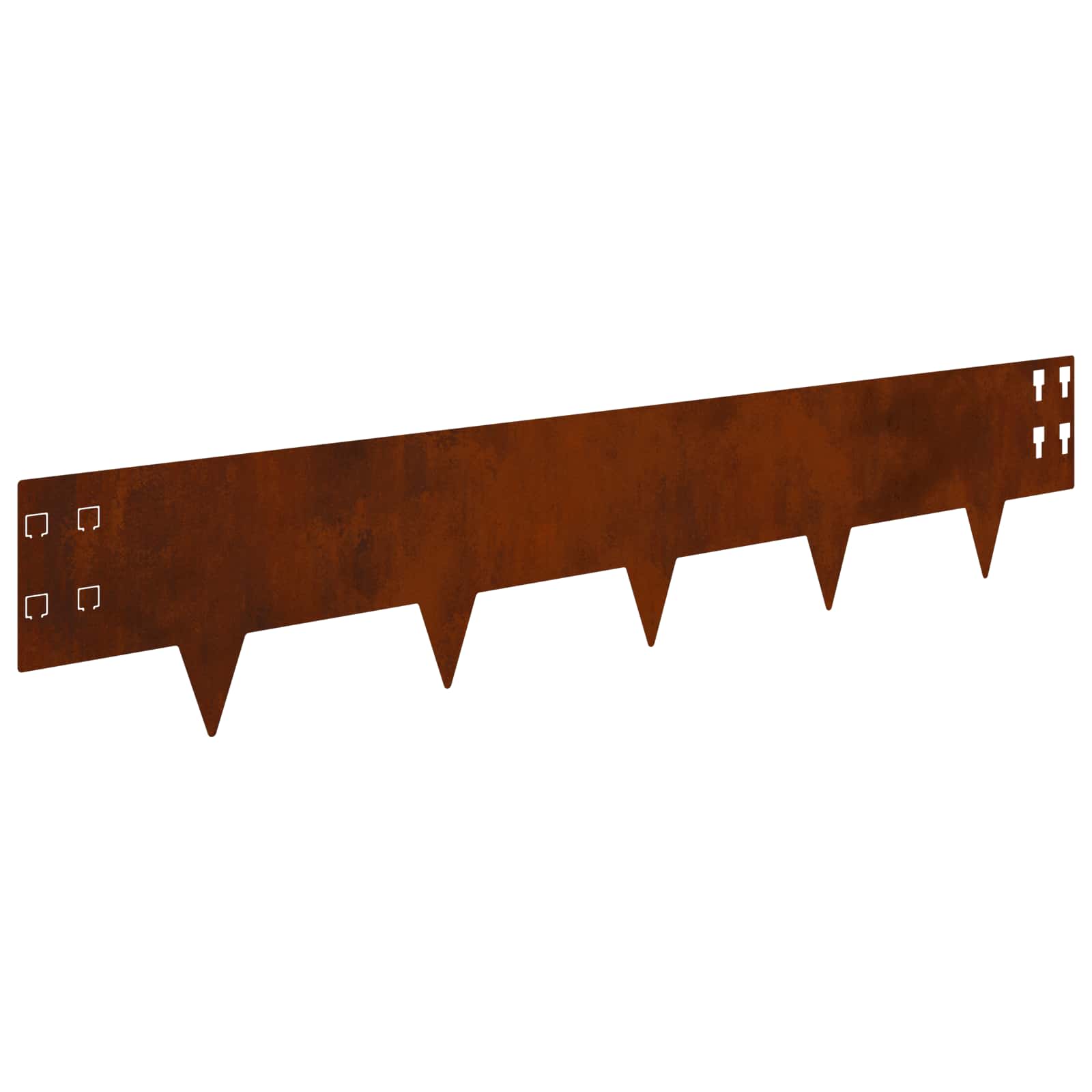 Bordura per Prato 30 pcs 100 x 20 cm Acciaio Ruggine | homemem39