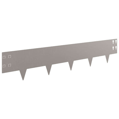 Bordura per Prato 50 pcs 100 x 20 cm Acciaio Ruggine | homemem39