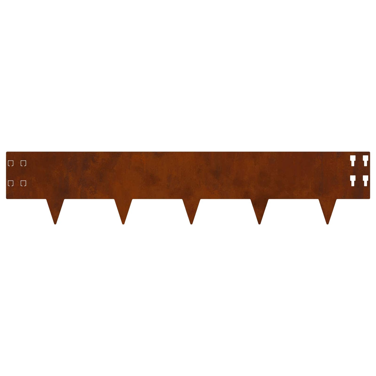 Bordura per Prato 50 pcs 100 x 20 cm Acciaio Ruggine | homemem39