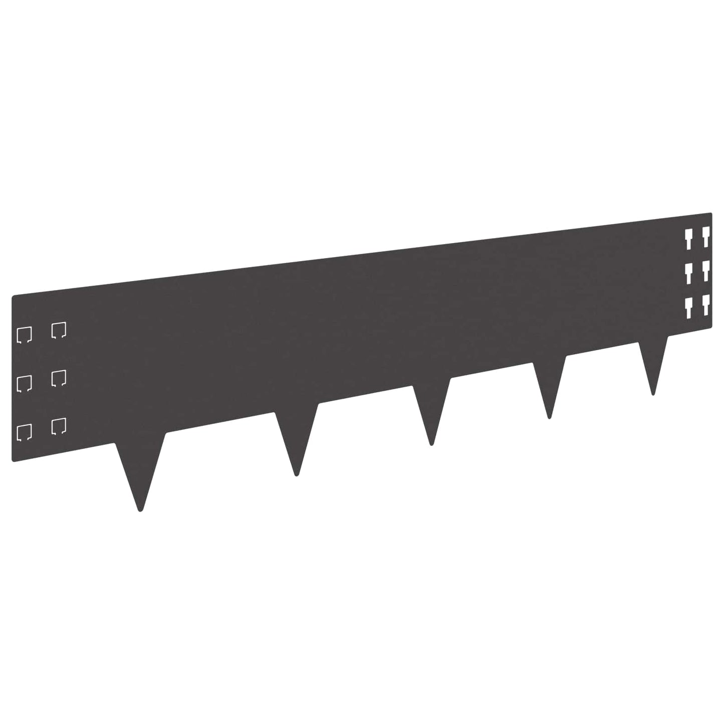 Bordura per Prato 30 pcs 100 x 25 cm Acciaio Nero | homemem39