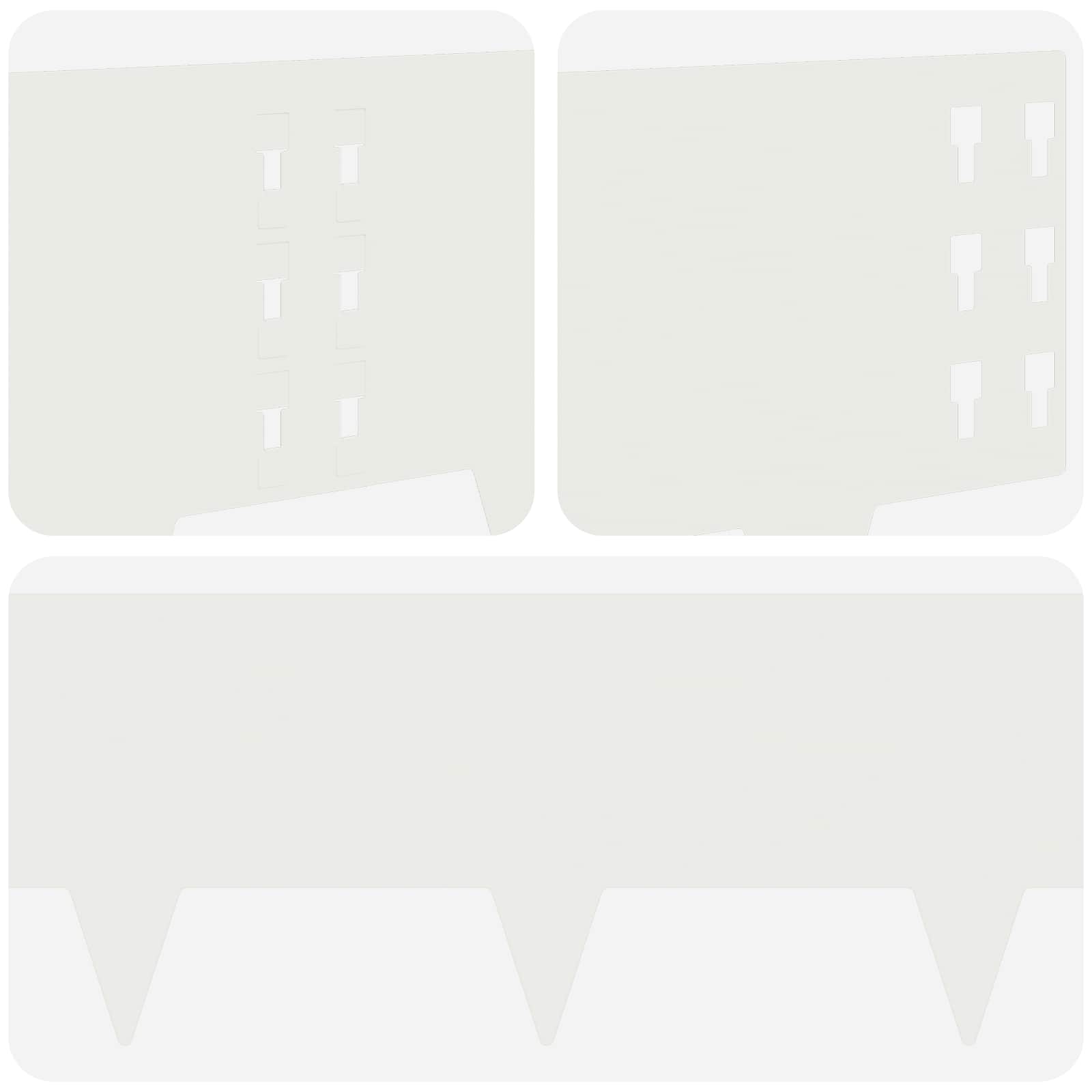 Bordura per Prato 10 pcs 100 x 25 cm Acciaio Bianco | homemem39