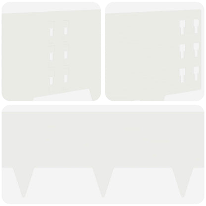 Bordura per Prato 10 pcs 100 x 25 cm Acciaio Bianco | homemem39