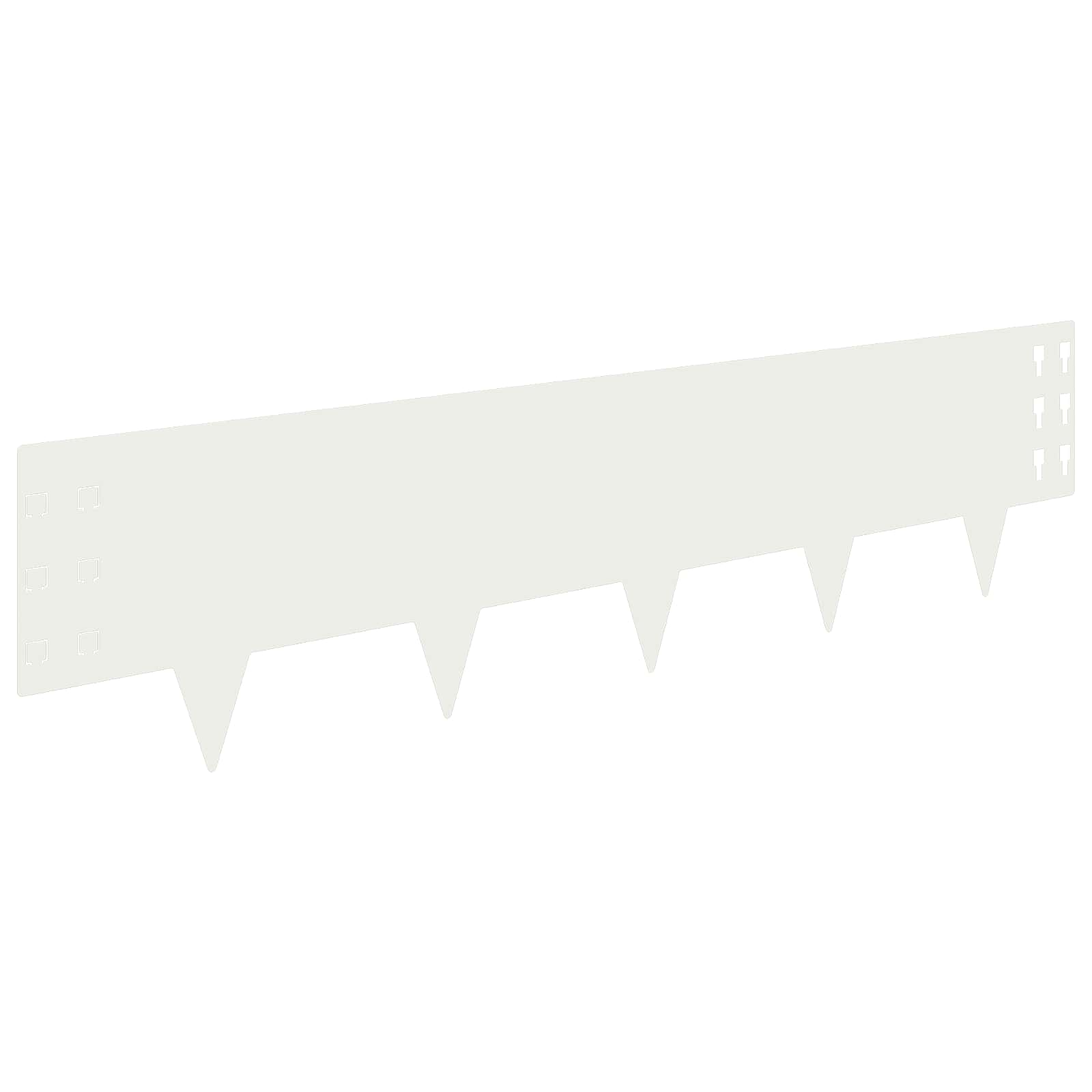 Bordura per Prato 20 pcs 100 x 25 cm Acciaio Bianco | homemem39