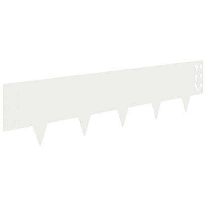 Bordura per Prato 30 pcs 100 x 25 cm Acciaio Bianco | homemem39