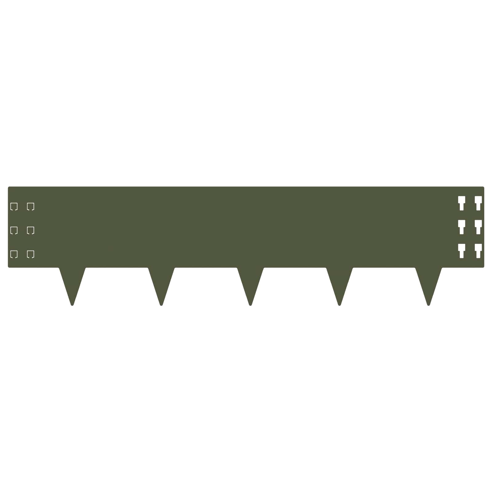 Bordura per Prato 10 pcs 100 x 25 cm Acciaio Verde Oliva | homemem39