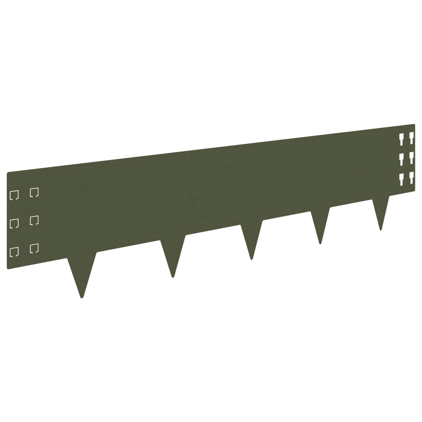 Bordura per Prato 20 pcs 100 x 25 cm Acciaio Verde Oliva | homemem39