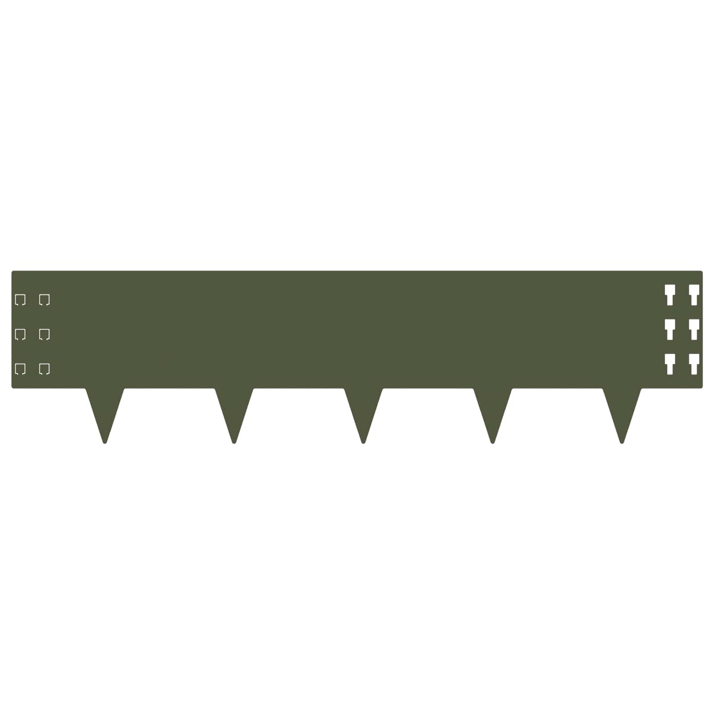 Bordura per Prato 20 pcs 100 x 25 cm Acciaio Verde Oliva | homemem39