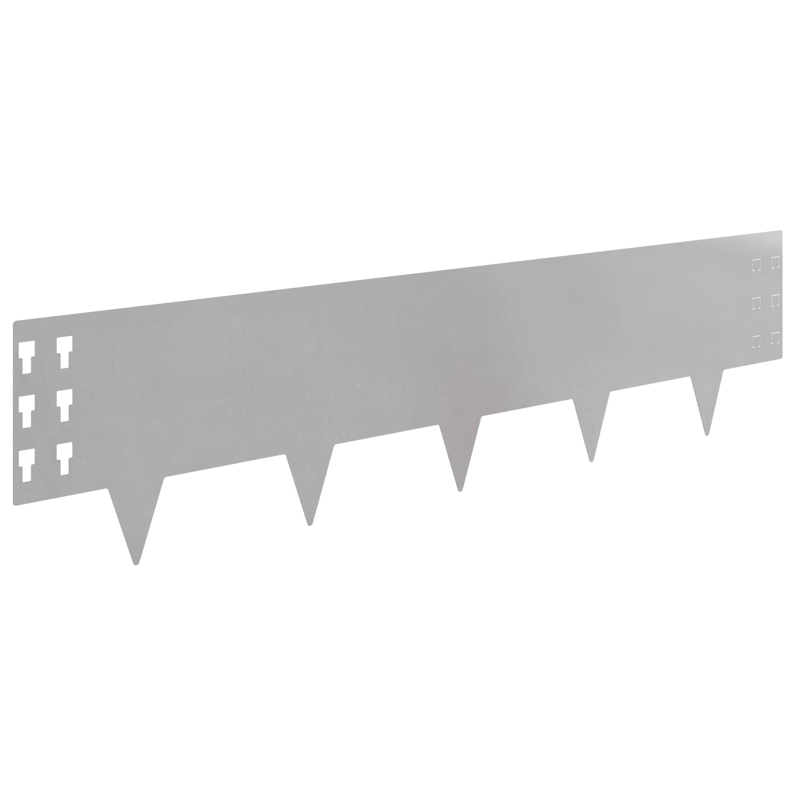 Bordura per Prato 30 pcs 100 x 25 cm Acciaio Argento | homemem39