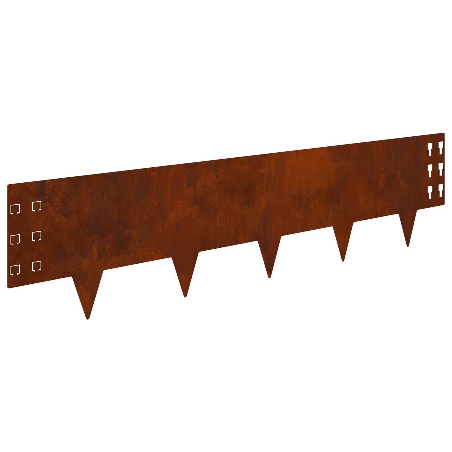 Bordura per Prato 30 pcs 100 x 25 cm Acciaio Ruggine