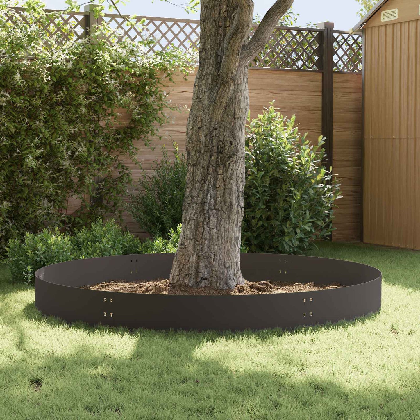 Bordura per Prato 30 pcs 100 x 30 cm Acciaio Nero | homemem39