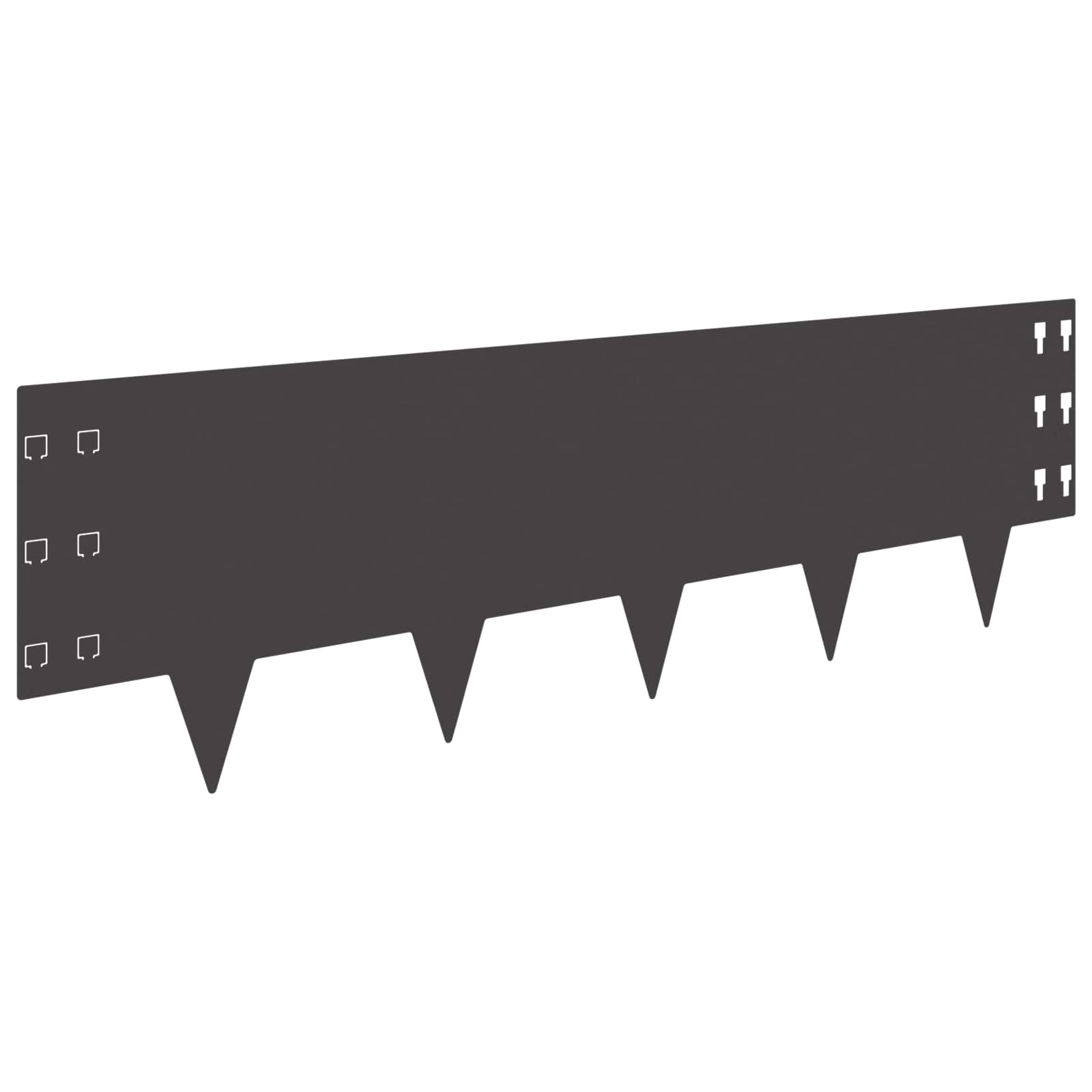 Bordura per Prato 30 pcs 100 x 30 cm Acciaio Nero | homemem39