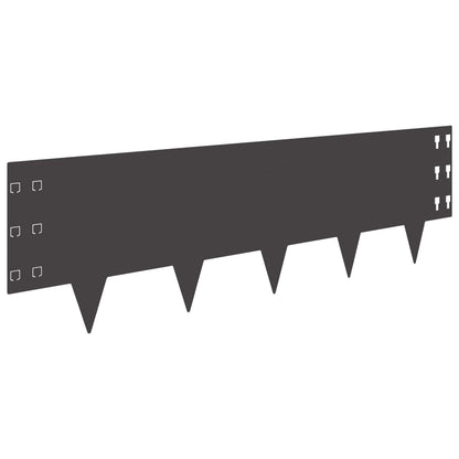 Bordura per Prato 30 pcs 100 x 30 cm Acciaio Nero | homemem39