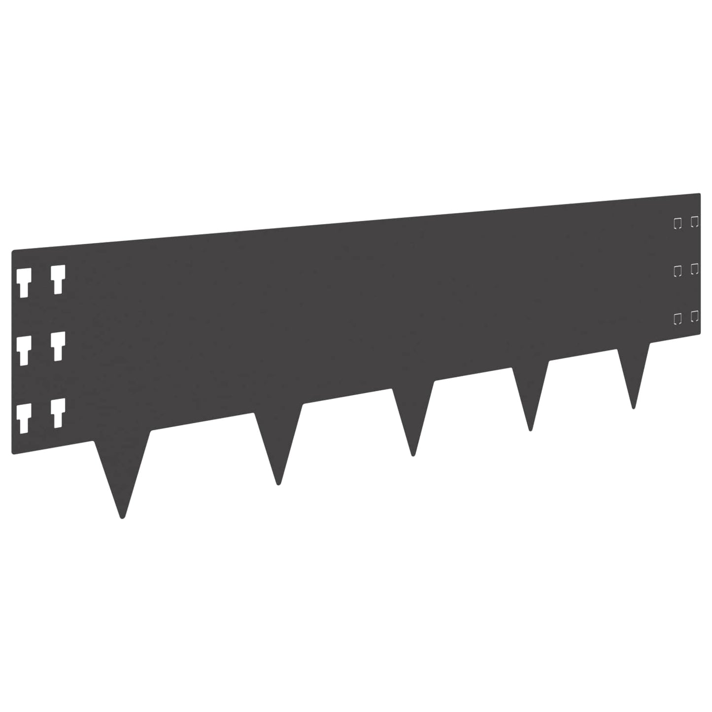Bordura per Prato 30 pcs 100 x 30 cm Acciaio Nero | homemem39