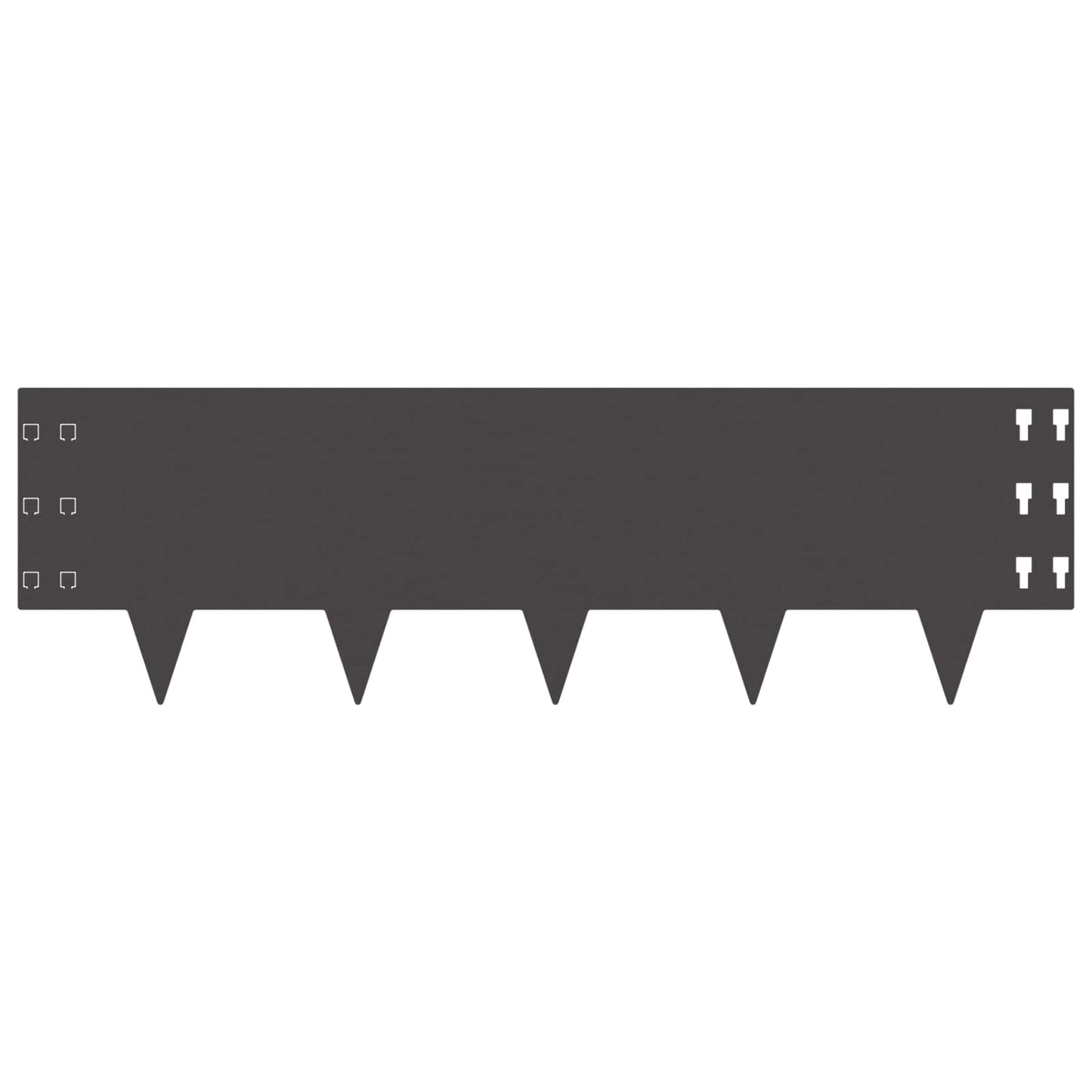 Bordura per Prato 30 pcs 100 x 30 cm Acciaio Nero | homemem39