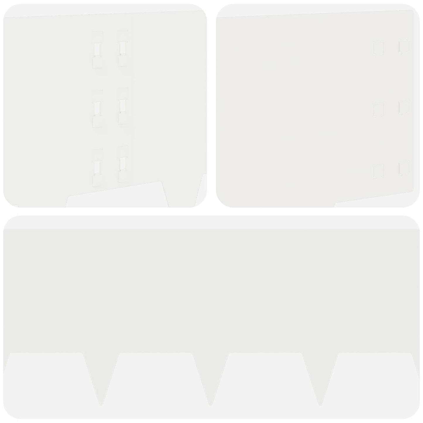 Bordura per Prato 10 pcs 100 x 30 cm Acciaio Bianco | homemem39