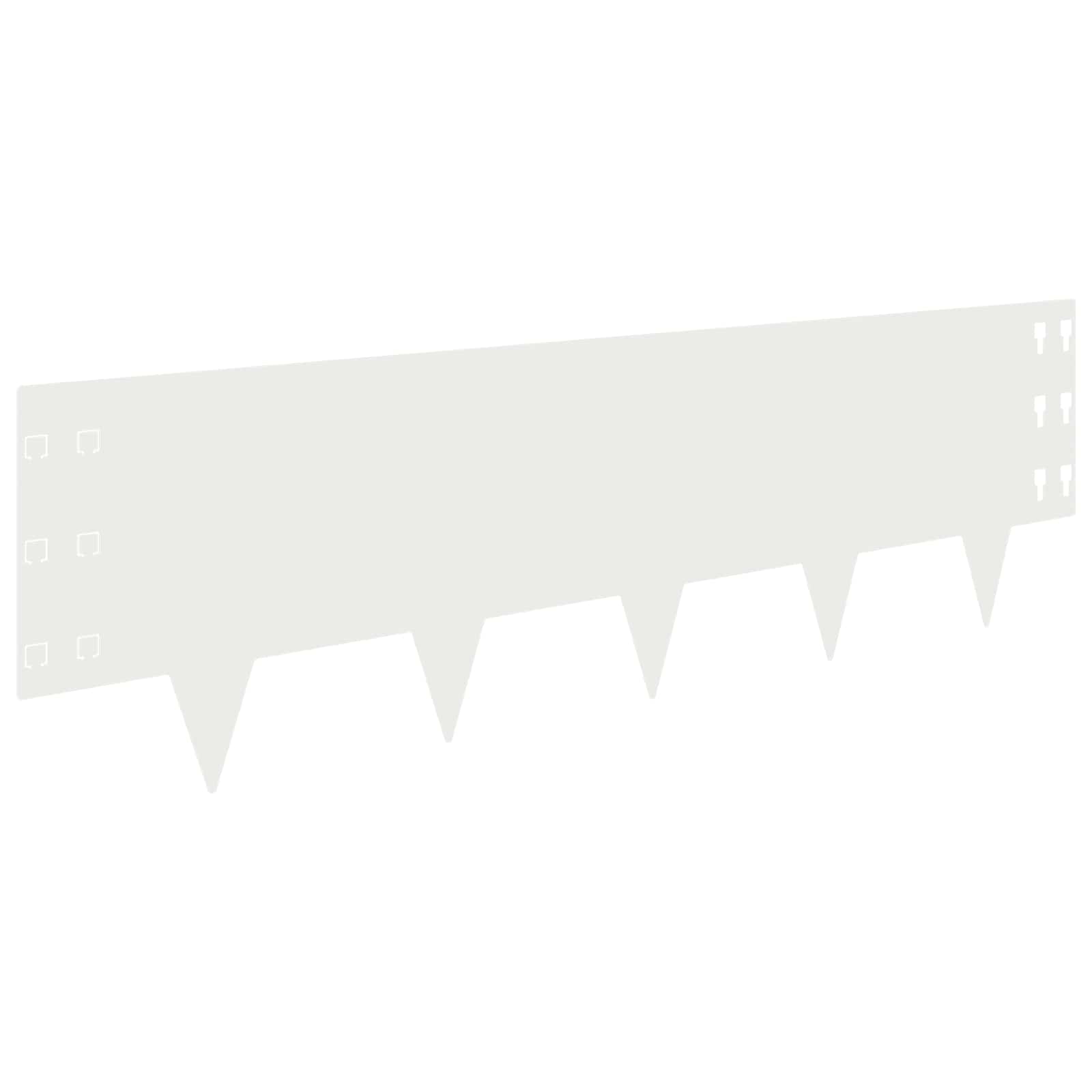 Bordura per Prato 10 pcs 100 x 30 cm Acciaio Bianco | homemem39
