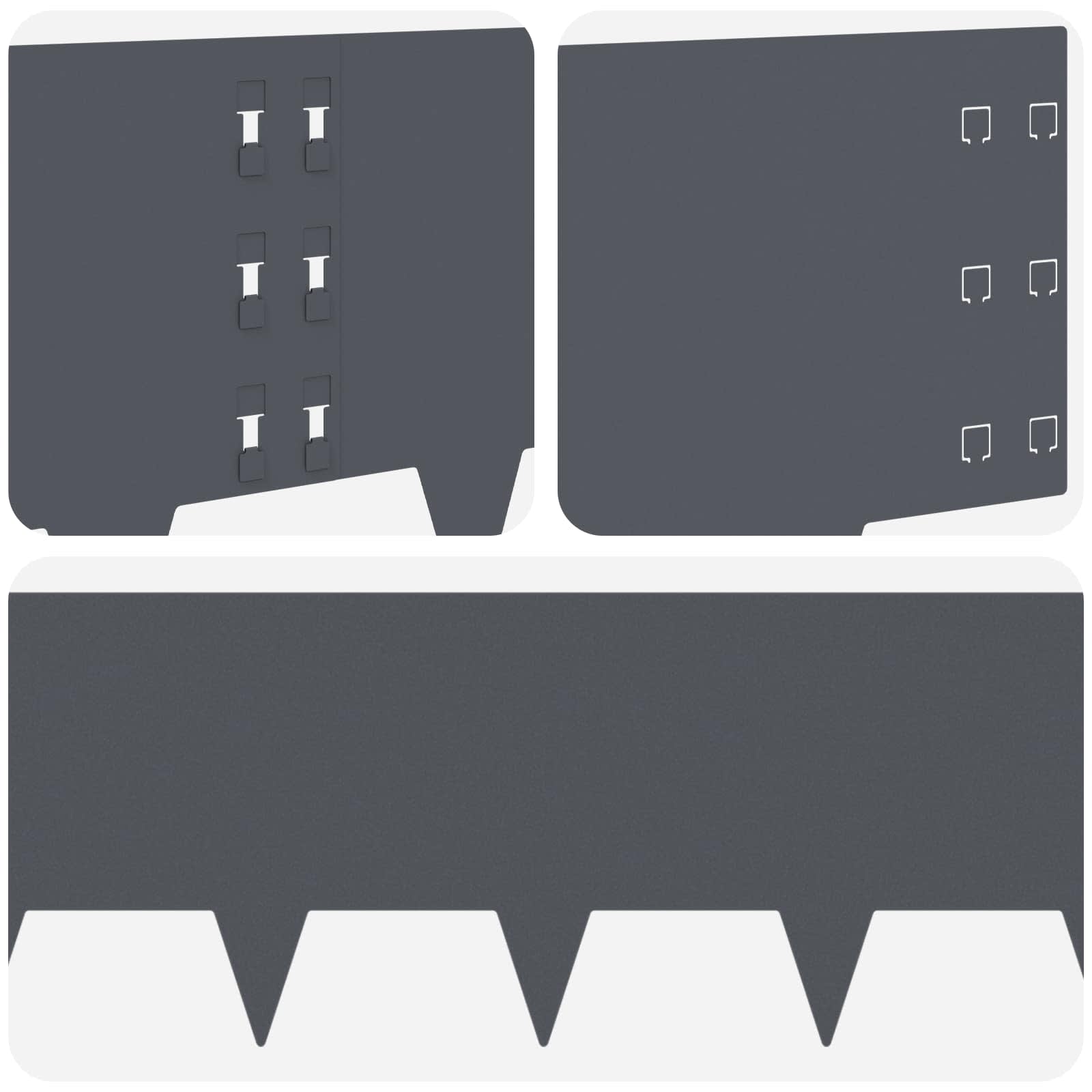 Bordura per Prato 10 pcs 100 x 30 cm Acciaio Antracite | homemem39