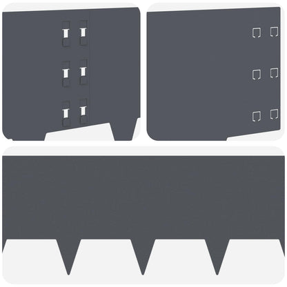 Bordura per Prato 10 pcs 100 x 30 cm Acciaio Antracite | homemem39